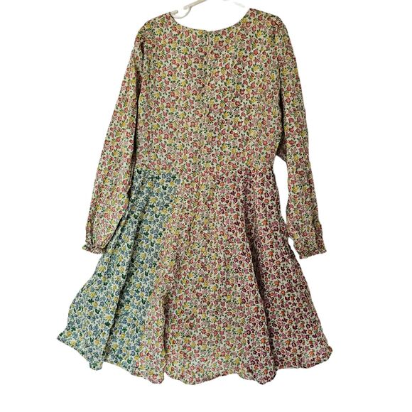 Mini Boden Rainbow Hotchpoch Floral Dress Size 11‎ 12 Cotton Missing Belt - Picture 4 of 4